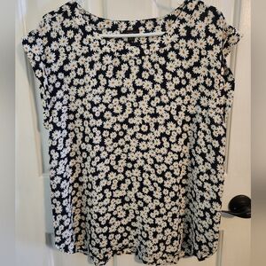 Ann Taylor Factory Daisy Print Blouse